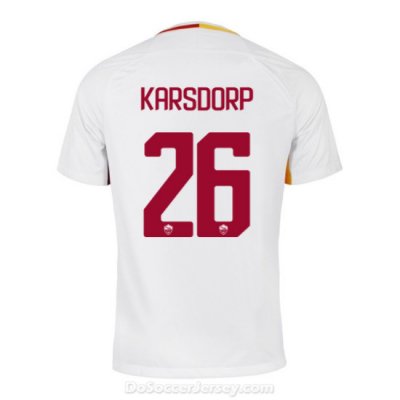 AS ROMA 2017/18 Away KARSDORP #26 Shirt Soccer Jersey