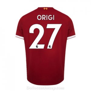Liverpool 2017/18 Home Origi #27 Shirt Soccer Jersey