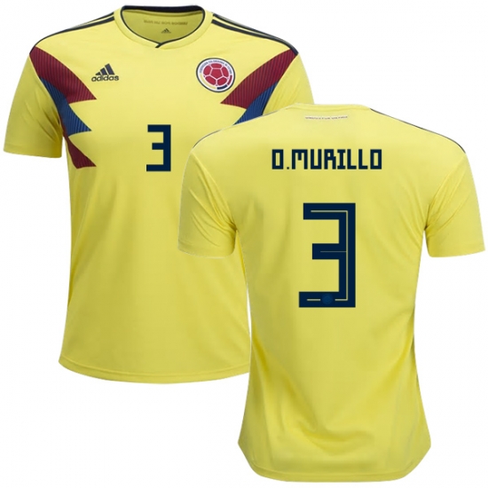 Colombia 2018 World Cup OSCAR MURILLO 3 Home Shirt Soccer Jersey - Click Image to Close
