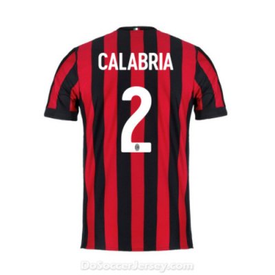 AC Milan 2017/18 Home Calabria #2 Shirt Soccer Jersey
