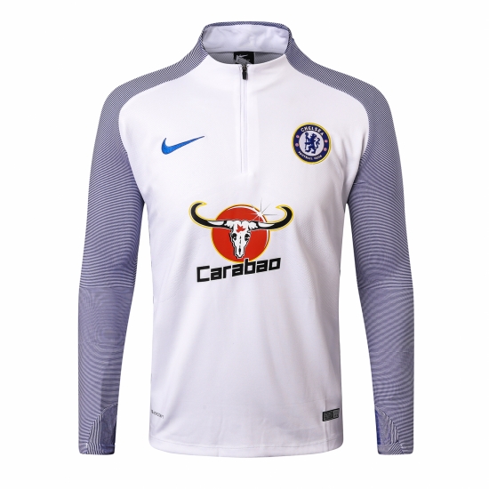 Chelsea 2017/18 White Sweat Shirt - Click Image to Close