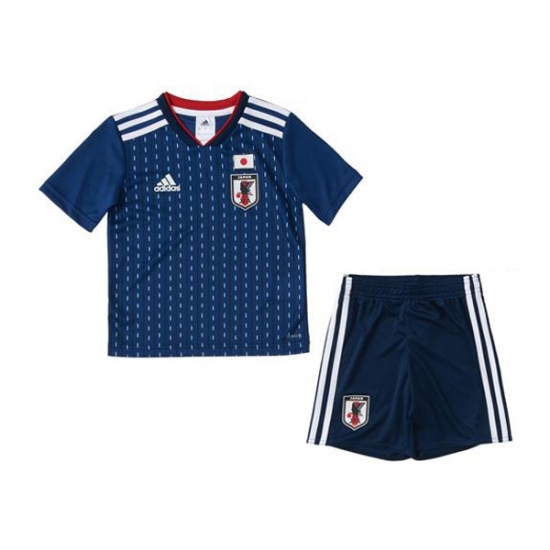 Japan 2018 FIFA World Cup Home Kids Soccer Kit Children Shirt And Shorts - Click Image to Close