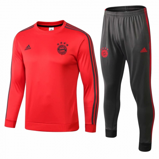 Bayern Munich 2018/19 Red O'Neck Training Suit (Shirt+Trouser) - Click Image to Close