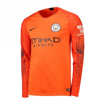Manchester City 2018/19 Orange Home Goalkeeper Long Sleeve Jersey Shirt