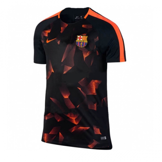 Barcelona 2017/18 Black&Orange Diamond Training Shirt - Click Image to Close