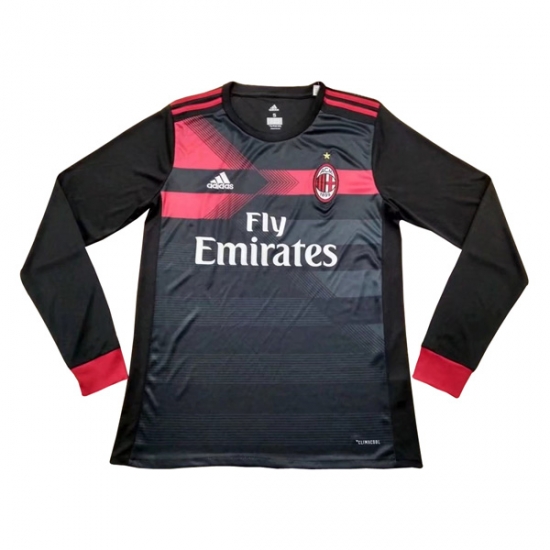 AC Milan 2017/18 Third Long Sleeved Shirt Soccer Jersey - Click Image to Close