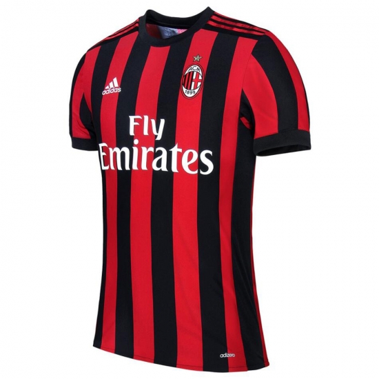 Match Version AC Milan 2017/18 Home Shirt Soccer Jersey - Click Image to Close