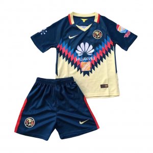 Club America 2017/18 Home Kids Soccer Kit Children Shirt And Shorts