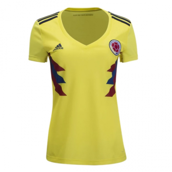 Colombia 2018 World Cup Home Women Shirt Soccer Jersey - Click Image to Close
