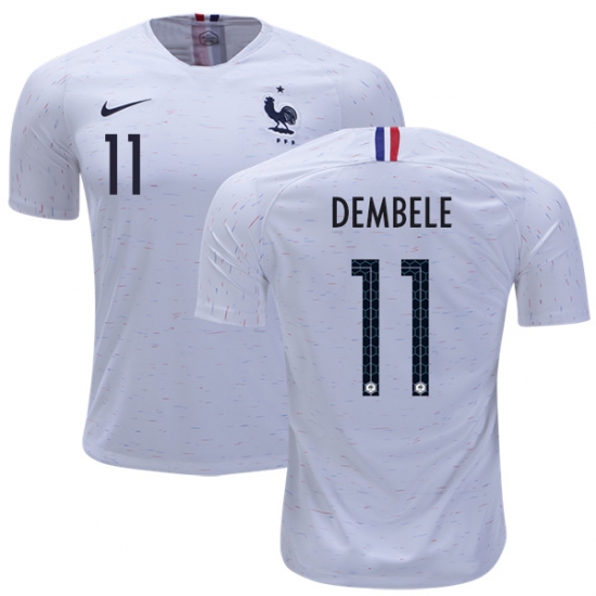 France 2018 World Cup OUSMANE DEMBELE 11 Away Shirt Soccer Jersey - Click Image to Close