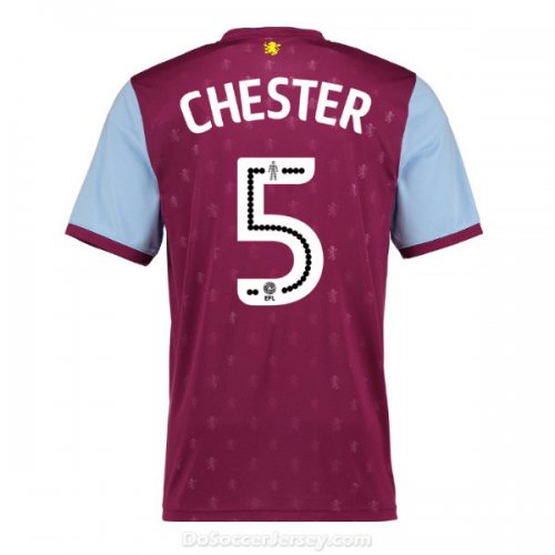 Aston Villa 2017/18 Home Chester #5 Shirt Soccer Jersey