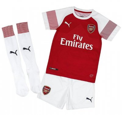 Arsenal 2018/19 Home Kids Soccer Jersey Kit Children Shirt + Shorts + Socks