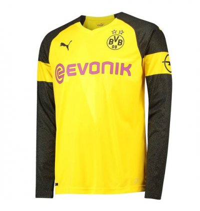 Borussia Dortmund 2018/19 Home Long Sleeve Shirt Soccer Jersey