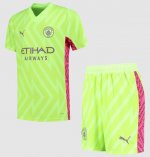 Kids 2023/24 Manchester City Goalkeeper Kit Light Green