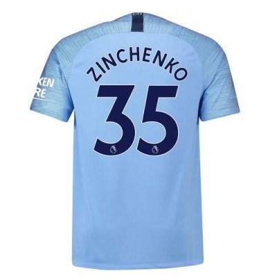 Manchester City 2018/19 Zinchenko 35 Home Shirt Soccer Jersey