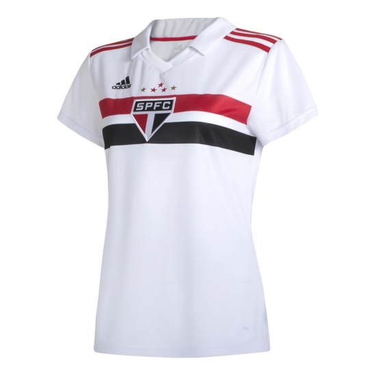 Sao Paulo FC 2018/19 Home Women Shirt Soccer Jersey - Click Image to Close