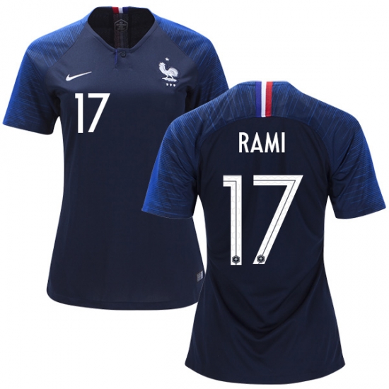 France 2018 World Cup ADIL RAMI 17 Women's Home Shirt Soccer Jersey - Click Image to Close