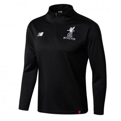 Liverpool 2018/19 Black 1/4 Zip Squad Training Sweat Shirt