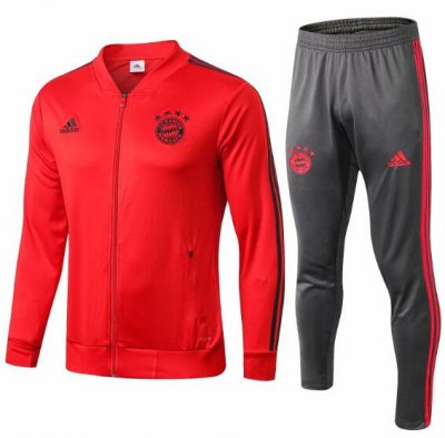 Bayern Munich 2018/19 Red Stripe Training Suit (Jacket+Trouser)