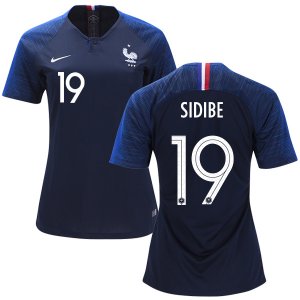 France 2018 World Cup DJIBRIL SIDIBE 19 Women's Home Shirt Soccer Jersey