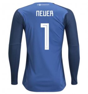 Germany 2018 World Cup Home Manuel Neuer #1 LS Goalkeeper Jersey