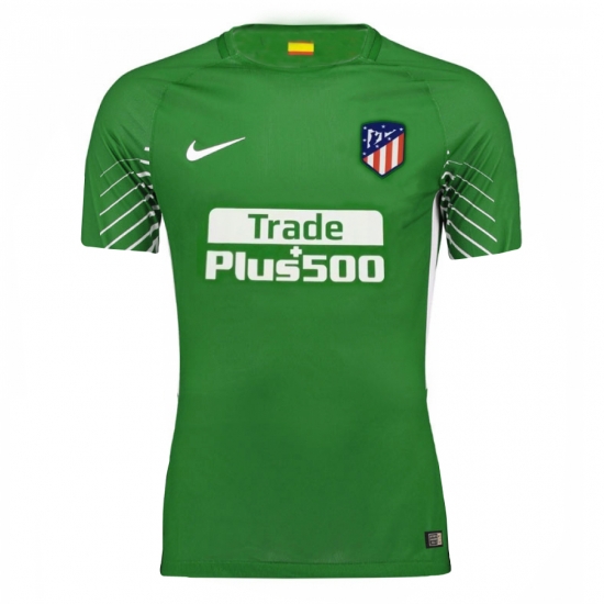 Atletico Madrid 2017/18 Green Goalkeeper Shirt Soccer Jersey - Click Image to Close