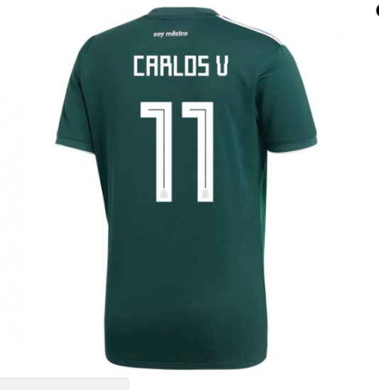 Mexico 2018 World Cup Home Carlos V Shirt Soccer Jersey - Click Image to Close