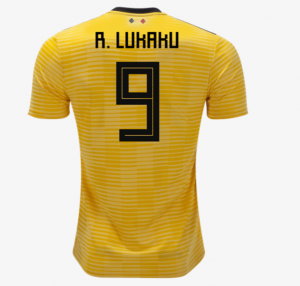 Belgium 2018 World Cup Away Romelu Lukaku Shirt Soccer Jersey
