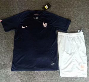 France 2019 World Cup Home Soccer Kits (Shirt+Shorts)