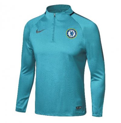 Chelsea 2017/18 Blue 1/4 Zip Squad Sweat Shirt