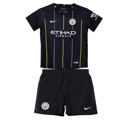 Manchester City 2018/19 Away Kids Soccer Jersey Kit Children Shirt + Shorts