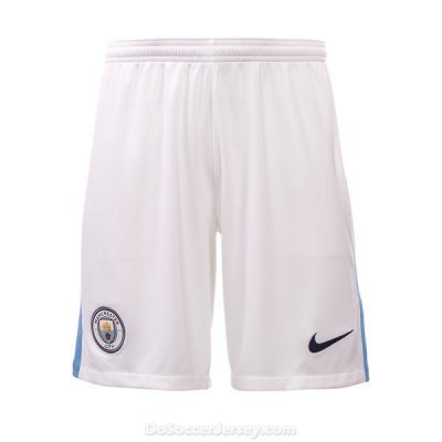 Manchester City 2017/18 Home Soccer Shorts