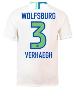 VfL Wolfsburg 2018/19 VERHAEGH 3 Away Shirt Soccer Jersey