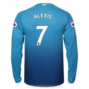 Arsenal 2017/18 Away ALEXIS #7 Long Sleeved Shirt Soccer Jersey