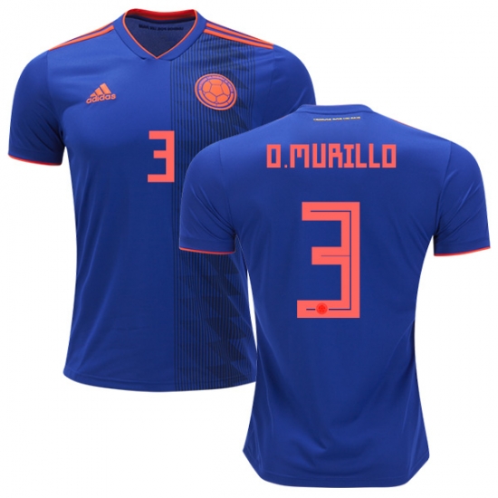 Colombia 2018 World Cup OSCAR MURILLO 3 Away Shirt Soccer Jersey - Click Image to Close