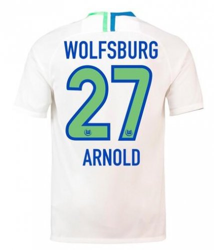 VfL Wolfsburg 2018/19 ARNOLD 27 Away Shirt Soccer Jersey