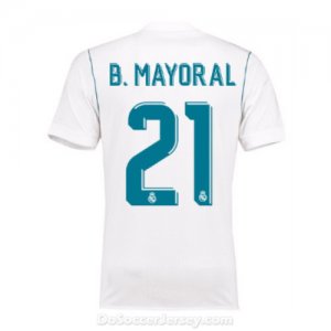 Real Madrid 2017/18 Home B. Mayoral #21 Shirt Soccer Jersey