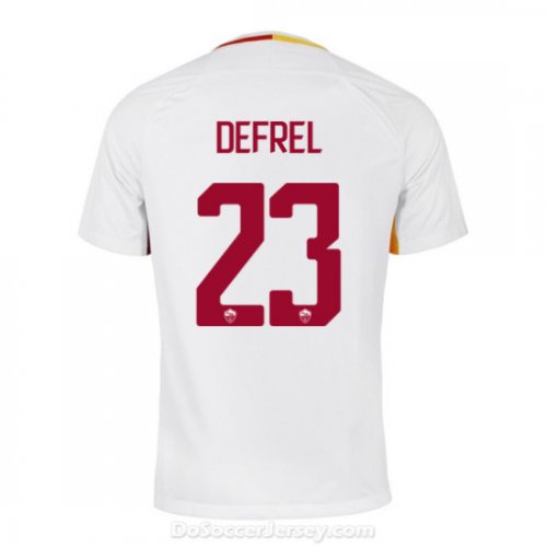 AS ROMA 2017/18 Away DEFREL #23 Shirt Soccer Jersey