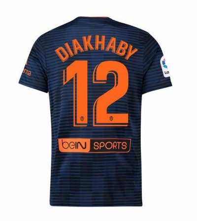 Valencia 2018/19 DIAKHABY 12 Away Shirt Soccer Jersey