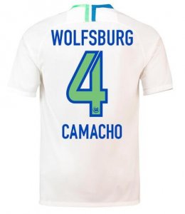 VfL Wolfsburg 2018/19 CAMACHO 4 Away Shirt Soccer Jersey