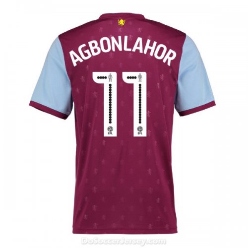 Aston Villa 2017/18 Home Agbonlahor #11 Shirt Soccer Jersey
