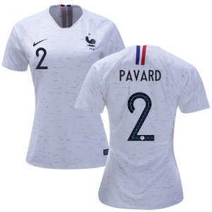 France 2018 World Cup BENJAMIN PAVARD 2 Women's Away Shirt Soccer Jersey