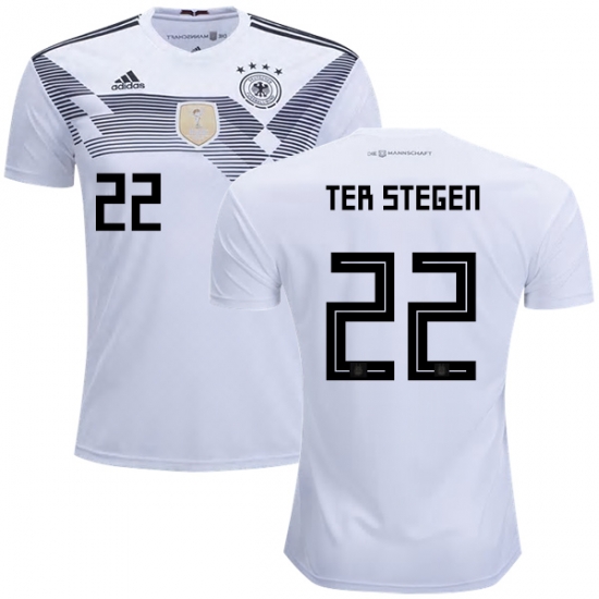 Germany 2018 World Cup MARC-ANDRE TER STEGEN 22 Home Shirt Soccer Jersey - Click Image to Close