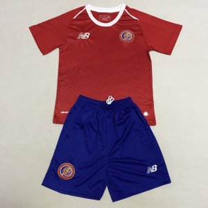 Costa Rica 2018 FIFA World Cup Home Kids Soccer Kit Children Shirt + Shorts