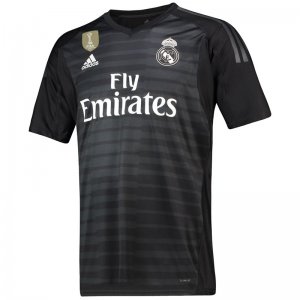 Real Madrid 2018/19 Home Black Goalkeeper Shirt Soccer Jersey