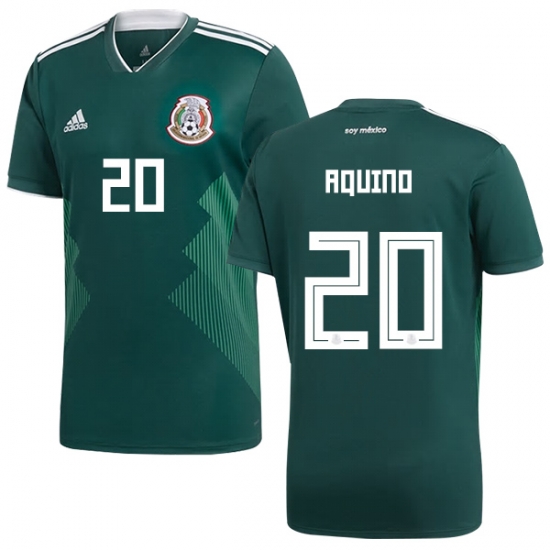 Mexico 2018 World Cup Home JAVIER AQUINO 20 Shirt Soccer Jersey - Click Image to Close