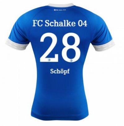 FC Schalke 04 2018/19 Alessandro Schopf 28 Home Shirt Soccer Jersey
