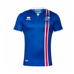 Iceland 2016 Home Shirt Soccer Jersey Blue