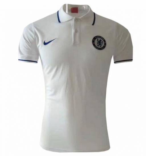 Chelsea 2019/2020 White Polo Shirt - Click Image to Close