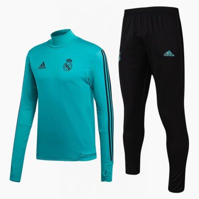 Real Madrid 2017/18 Aqua Training Suit (Turtle Neck Shirt+Pants)